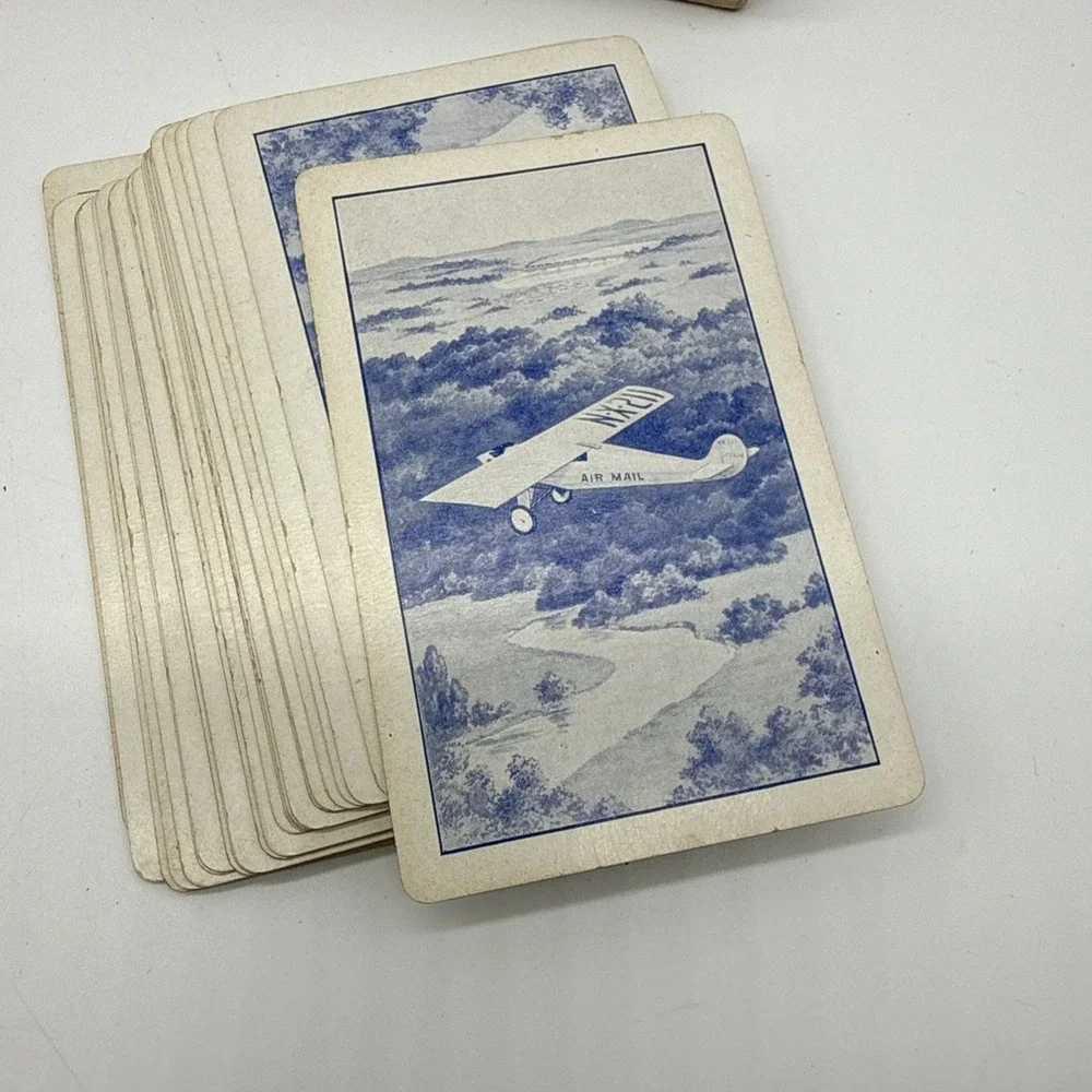 1928 WINGS The Air Mail Game Parker Bros Card Game Salem Mass Airplane